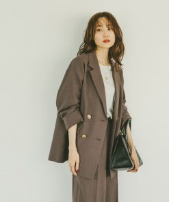 GLOBAL WORK ジャケット テーラードジャケット お手入れラクラクセットアップ/ダブルジャケット/498372 レディース