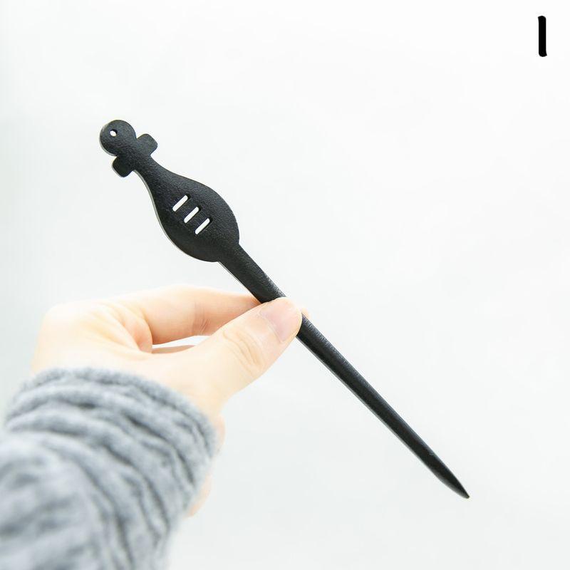 かんざし 簪 一本挿し レディース ヘアアクセサリー 木製 髪飾り 髪留め ヘアピン 和装 洋装 着物 浴衣 ブラック おしゃれ - 画像 (9)