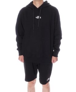 THE NORTH FACE 並行輸入品 ザ ノースフェイス プルオーバーパーカー ハーフパンツ セットアップ スウェット メンズ ブラック NF0A87DB NF0A87DF JK3