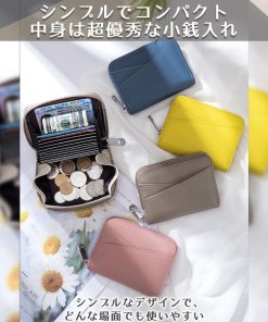 2つ折り 財布 折り畳み ミニ財布 レザー財布 本革 ミニウォレット レディース メンズ カードケース コンパクト 小銭入れ スキミング防止 セール